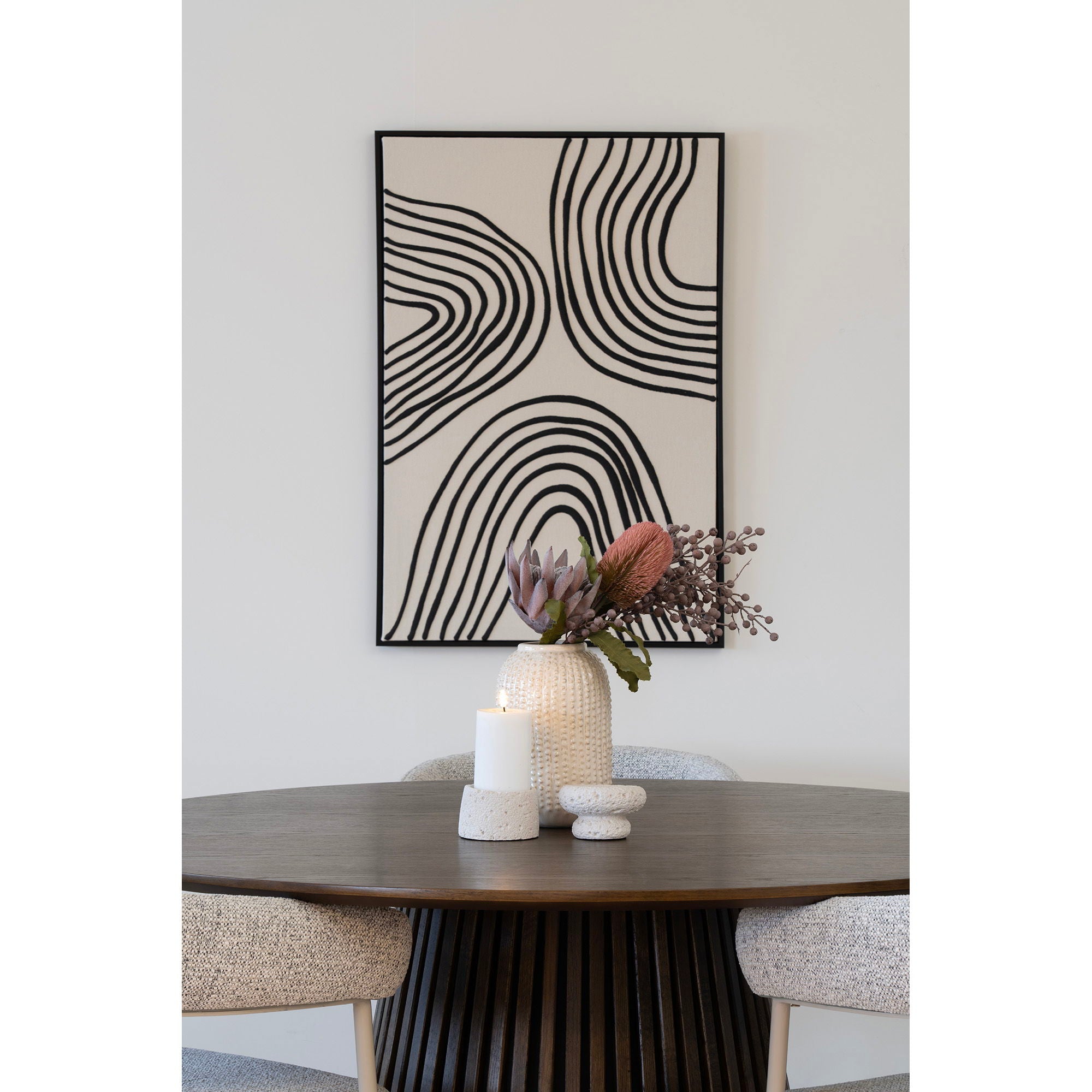 Farbe Lipari – Leinwandbild, schwarz/beige, 60×90 cm